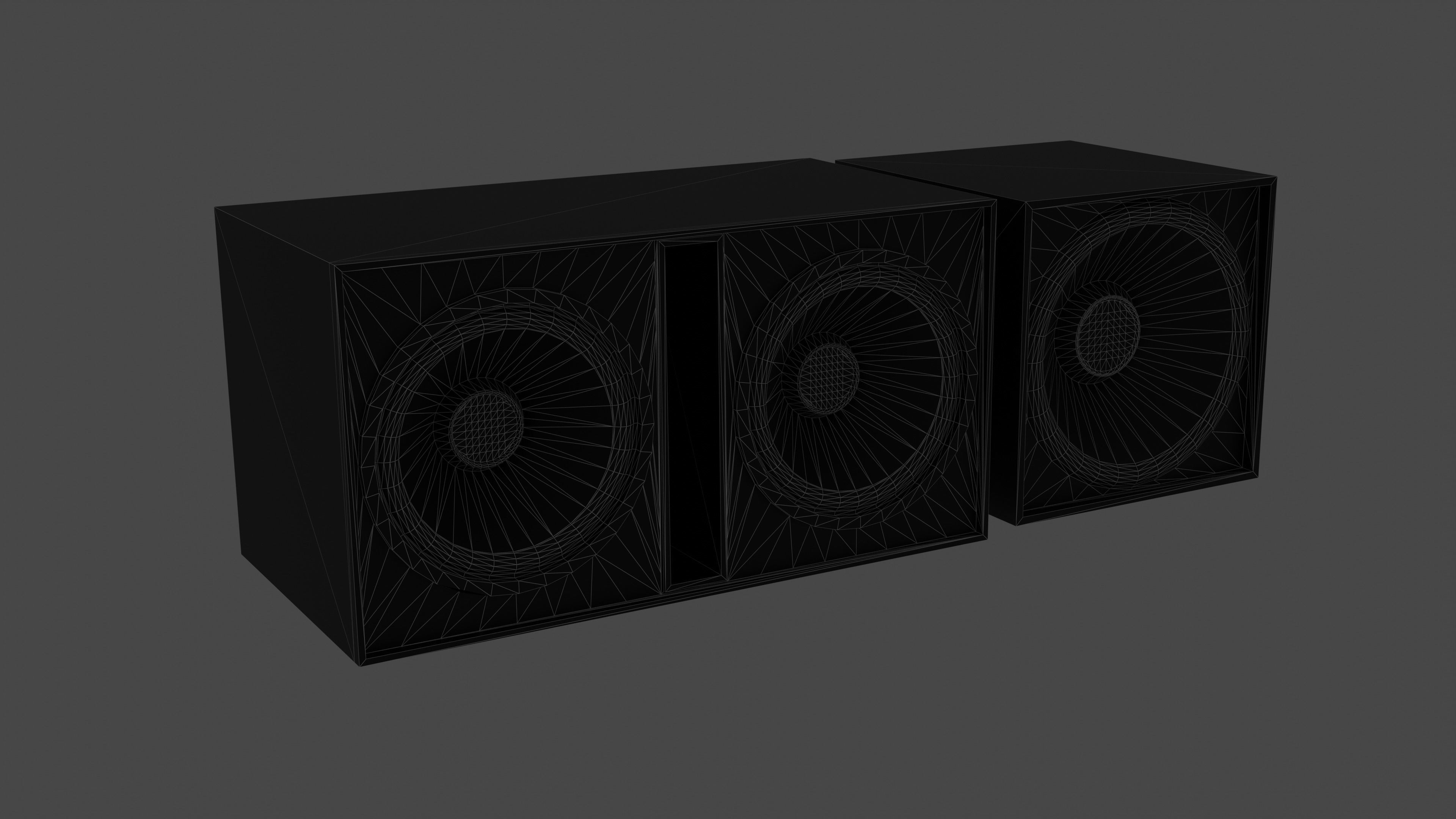 Banana Speakers v3 - Futuristic Low-poly 3D model_9