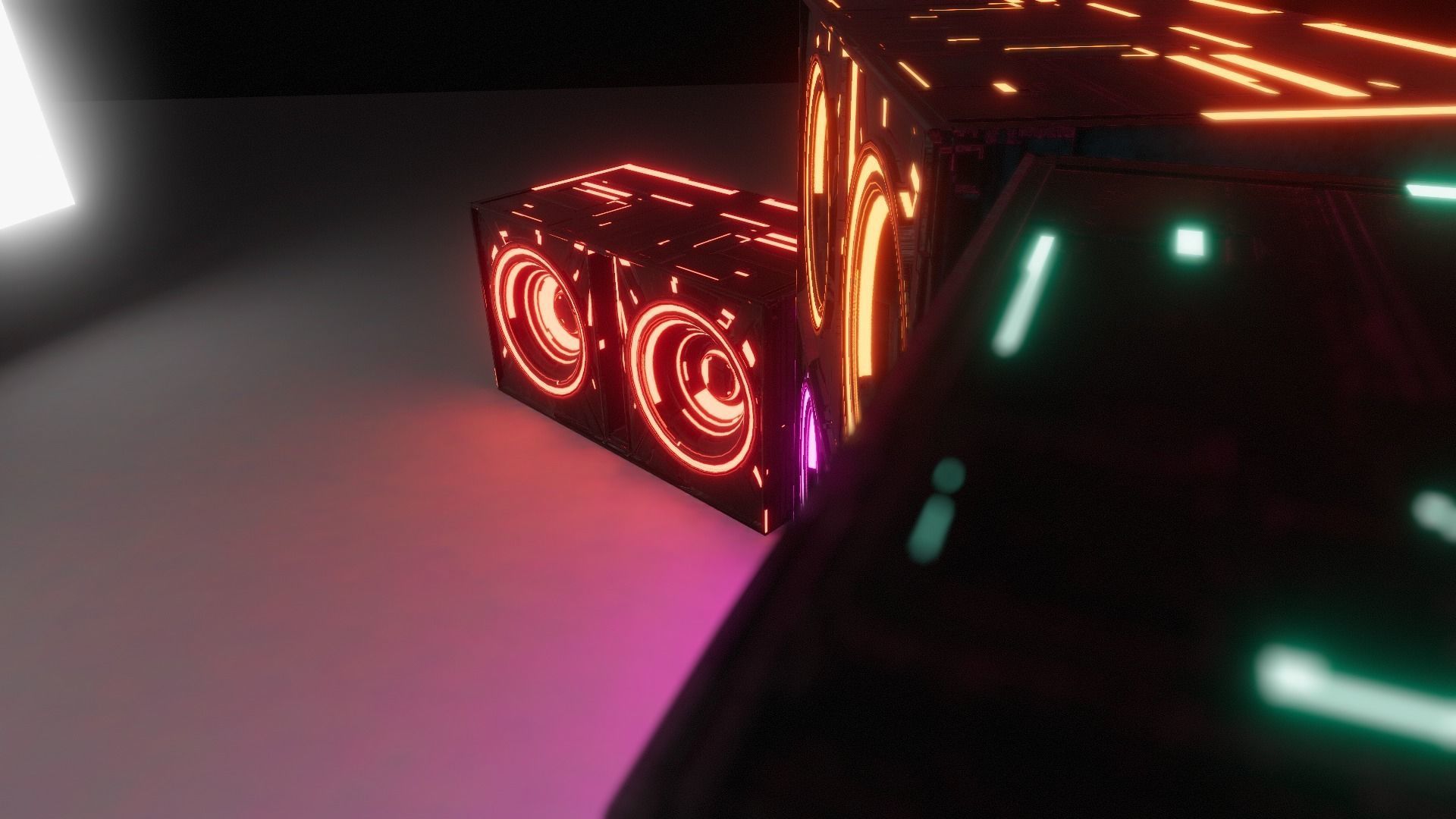 Banana Speakers v3 - Futuristic Low-poly 3D model_8