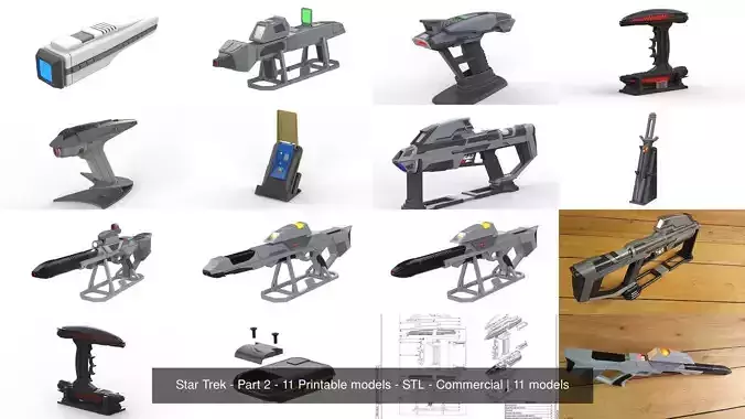 Star Trek - Part 2 - 11 Printable models - STL - Commercial 3D Model Collection