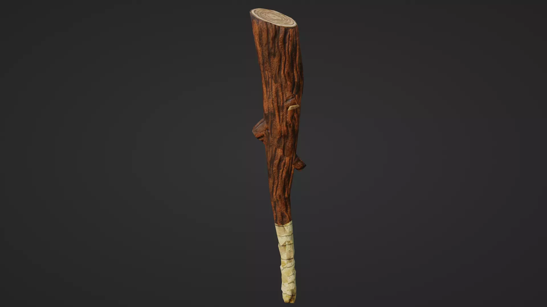 wood mace Free low-poly 3D model