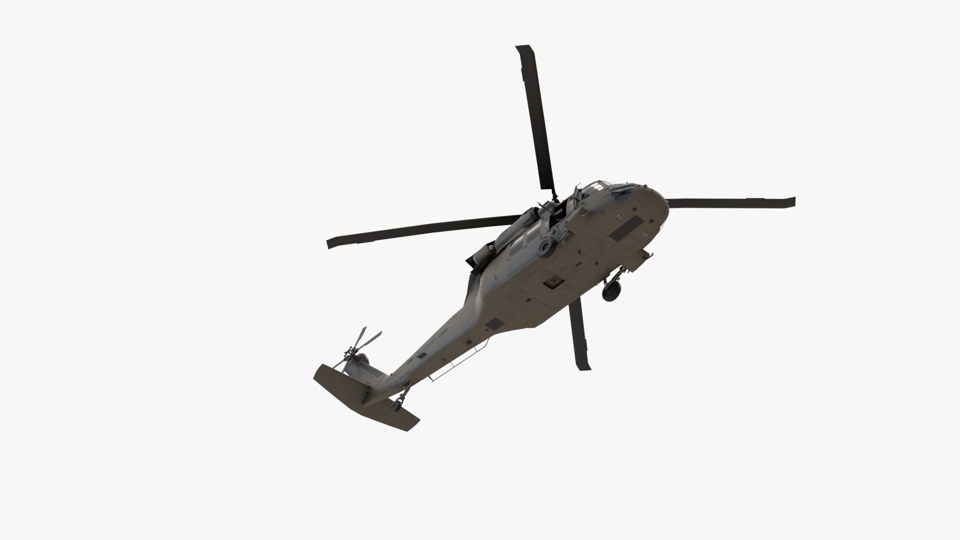 UH60 Blackhawk Low-poly 3D model_7