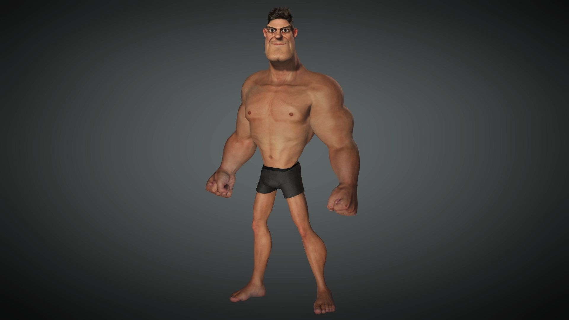 Space Hero High quality character full Rigged and Animated 3D model_7