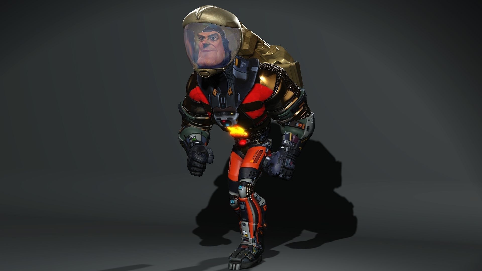 Space Hero High quality character full Rigged and Animated 3D model_2