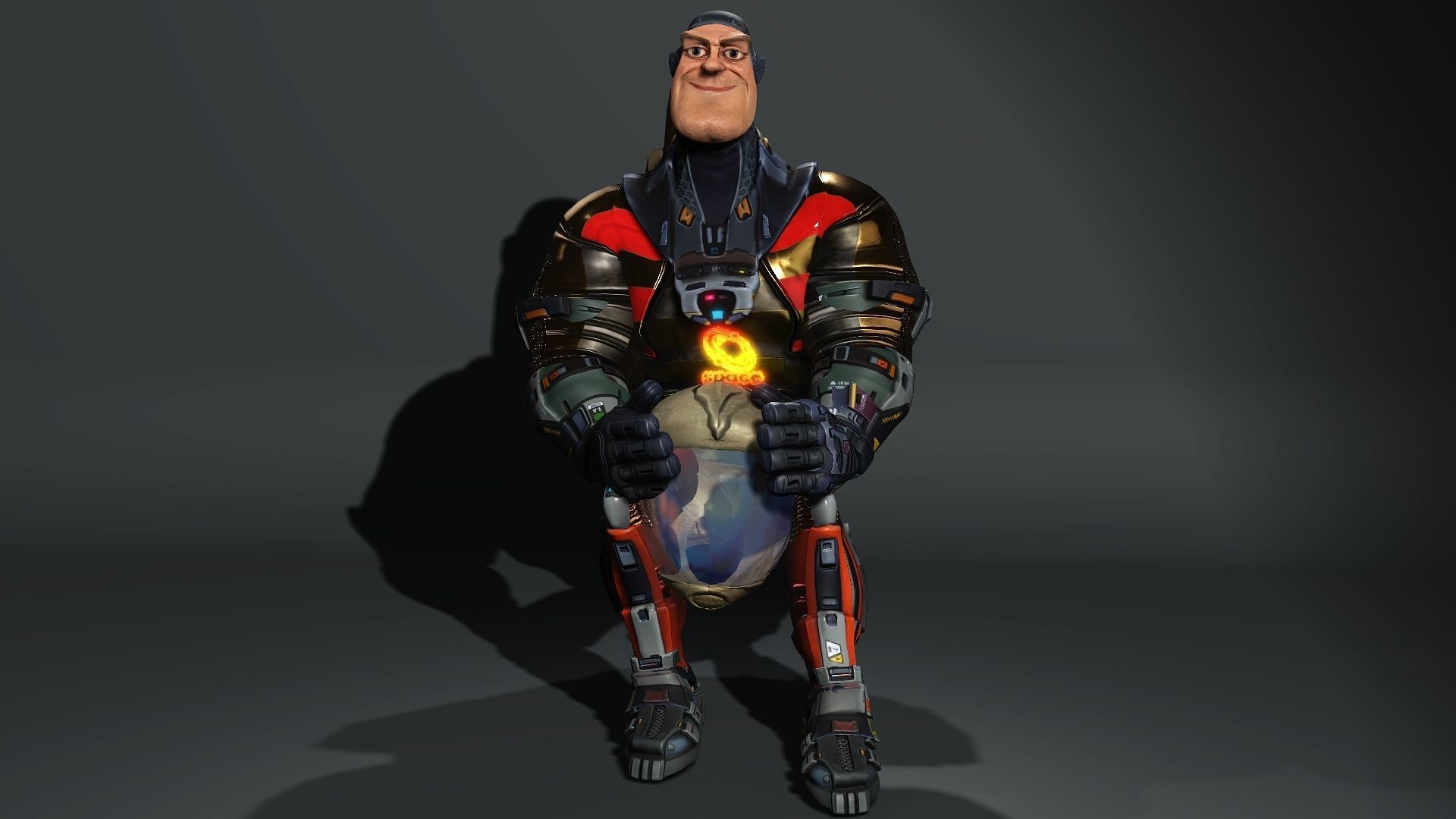 Space Hero High quality character full Rigged and Animated 3D model_3