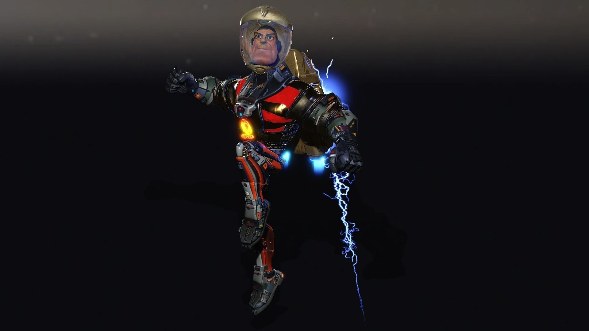 Space Hero High quality character full Rigged and Animated 3D model_4