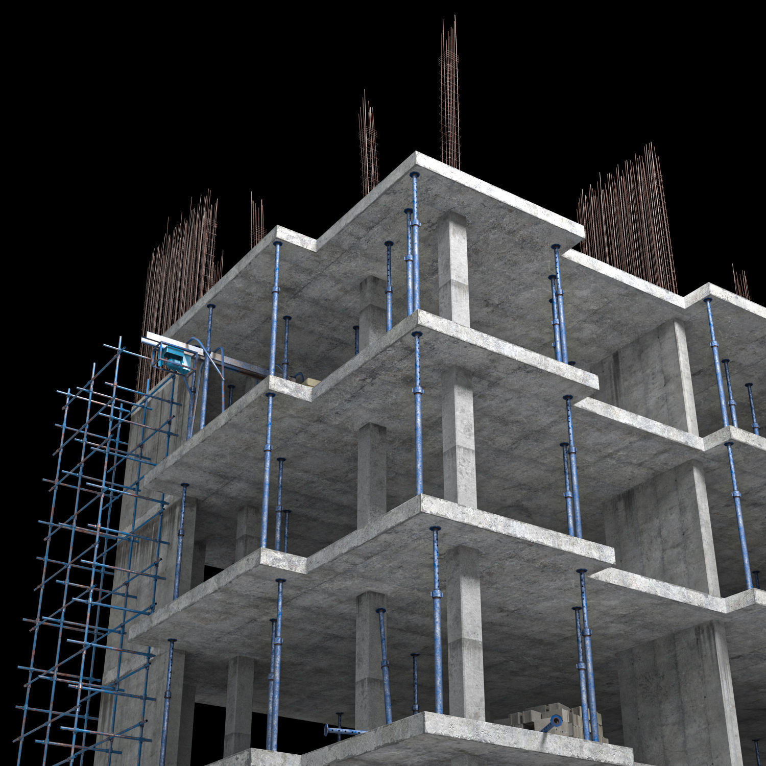 Modular Building  Vol 08 Low-poly 3D model_2