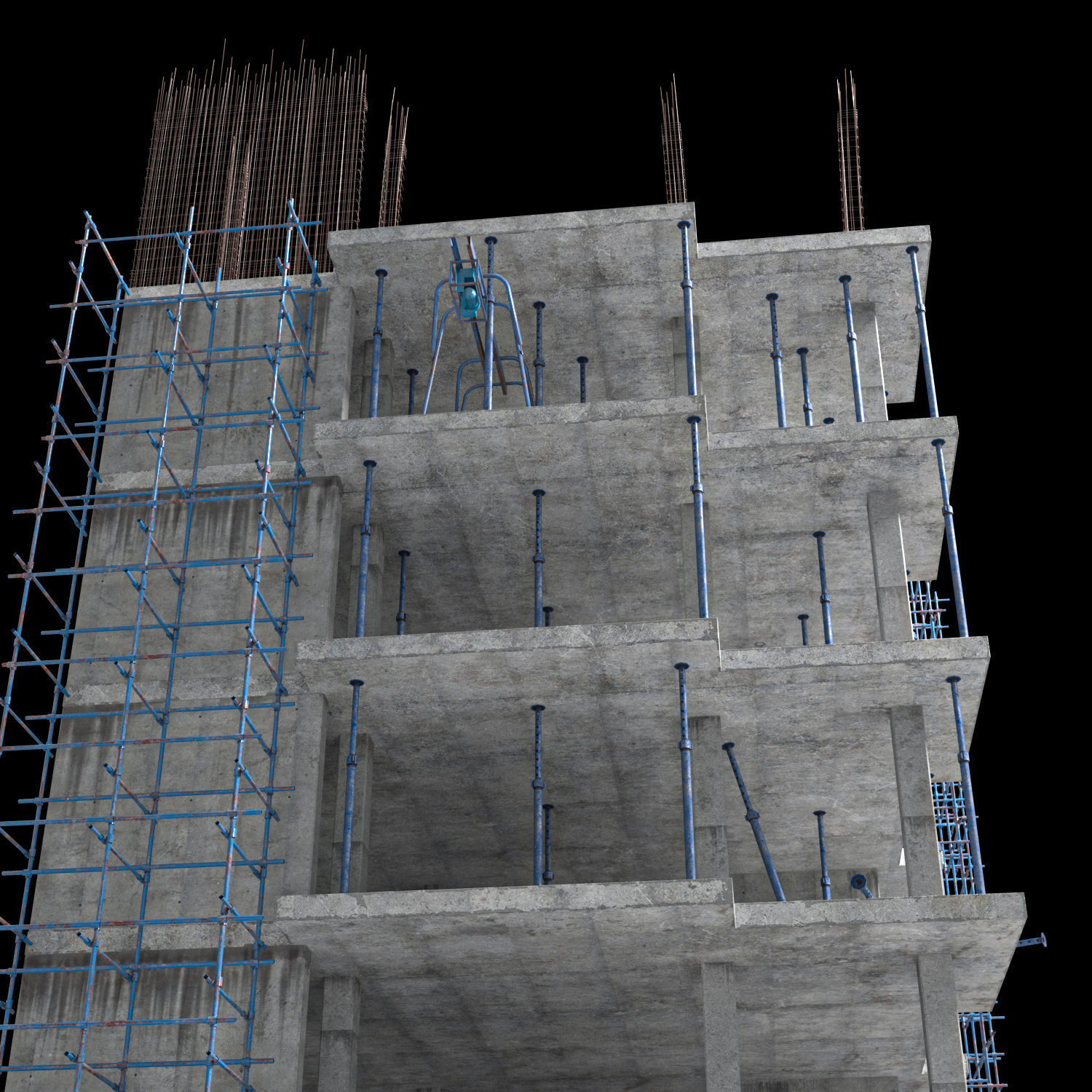 Modular Building  Vol 08 Low-poly 3D model_5