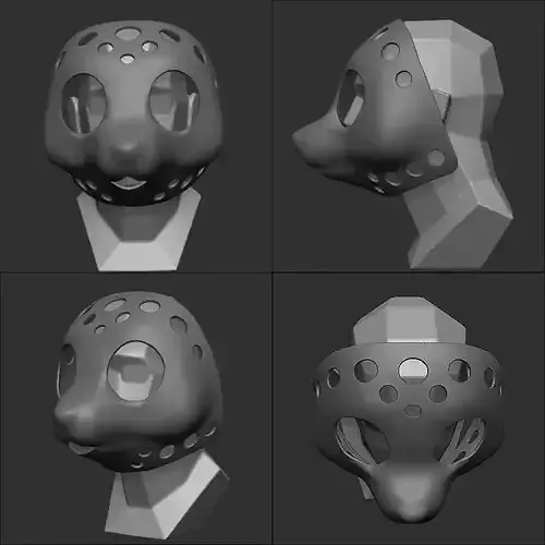 Fursuit Head Base Kemono 3D print model