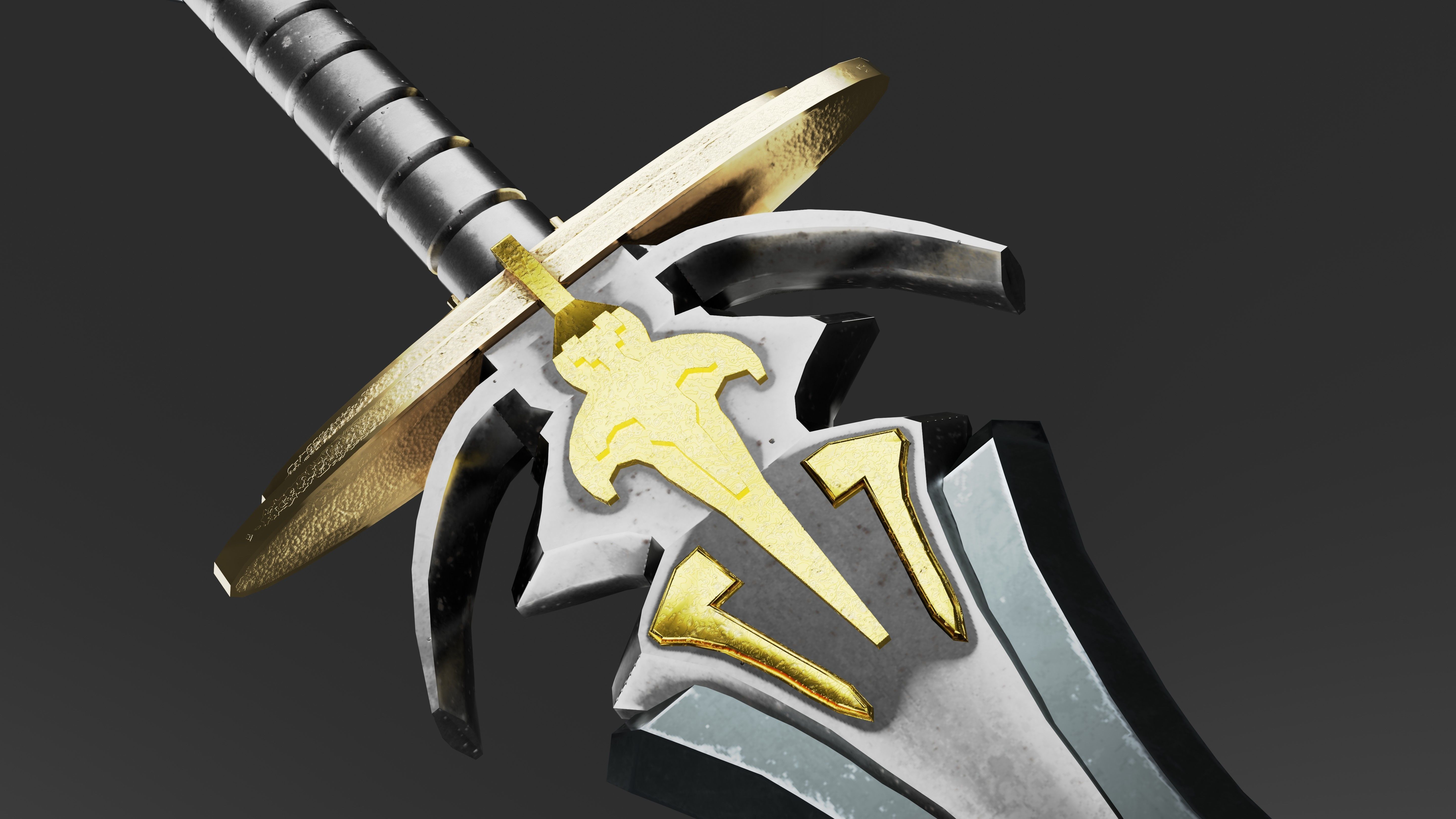 sword of life Low-poly 3D model_4
