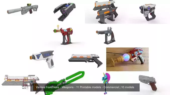 Various franchises - Weapons - 11 Printable models - Commercial