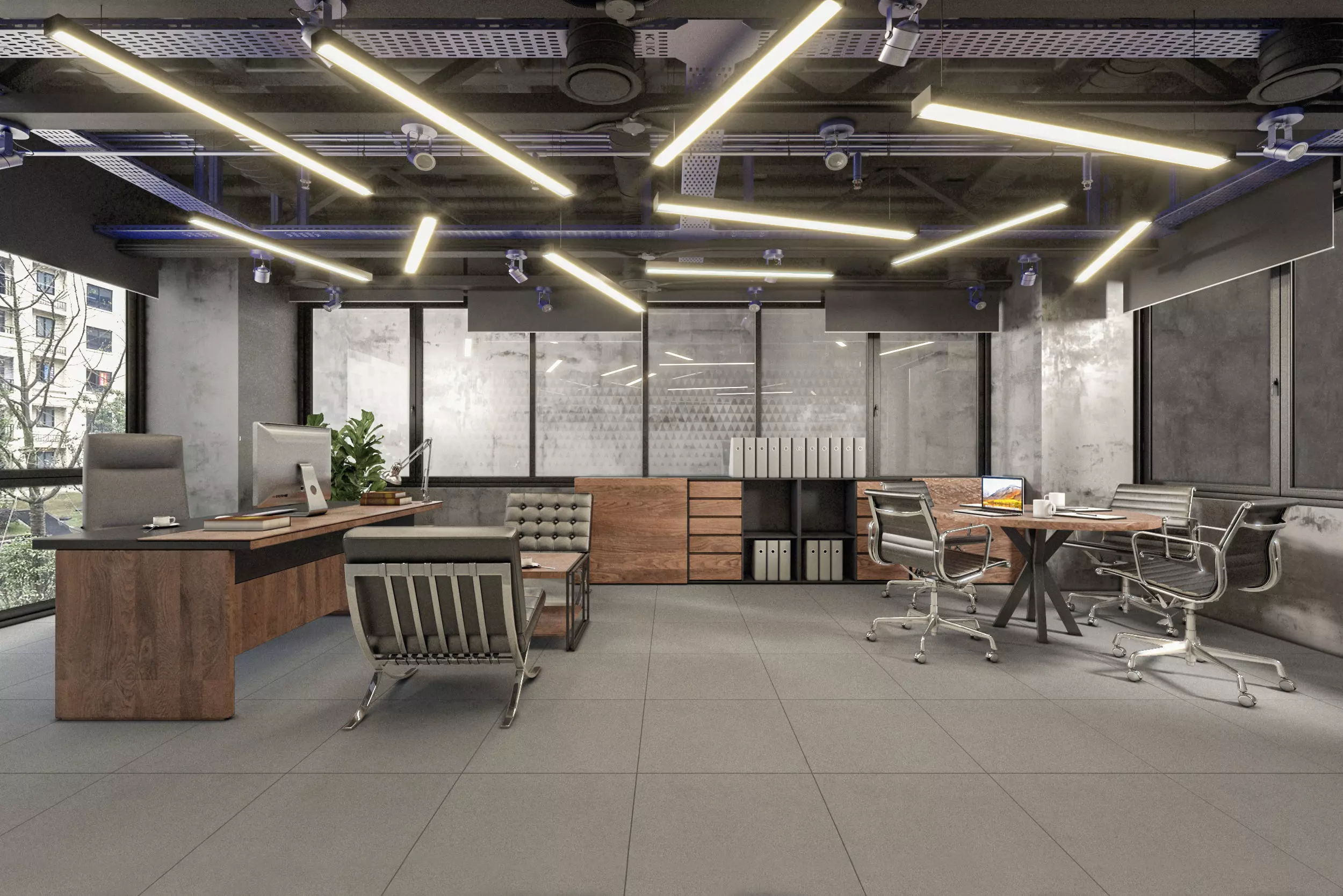 Office Design 3D model_0