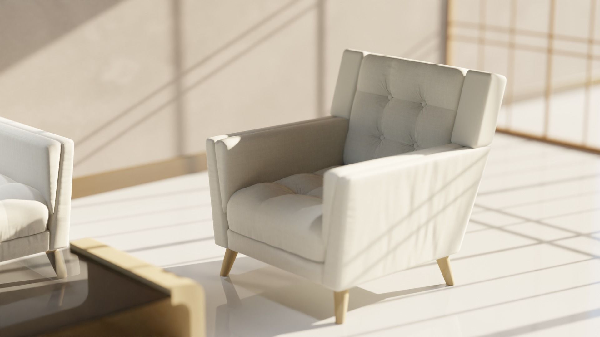 Sofa Set 10 Low-poly 3D model_10