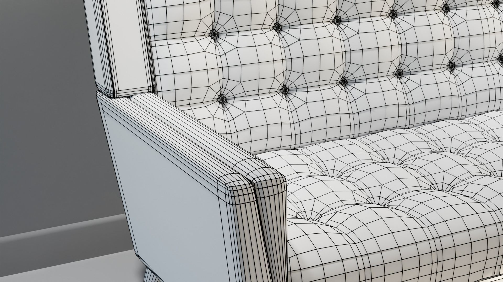 Sofa Set 10 Low-poly 3D model_17
