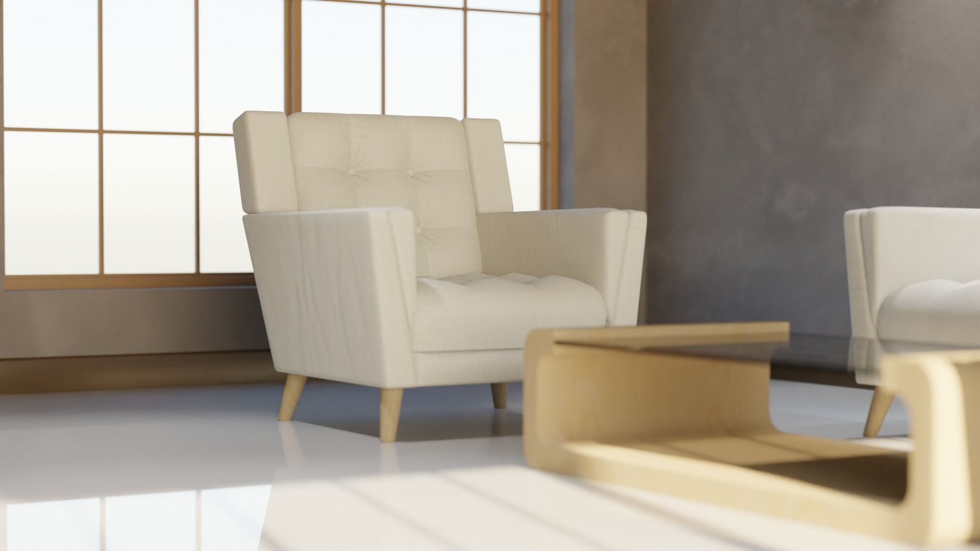 Sofa Set 10 Low-poly 3D model_6
