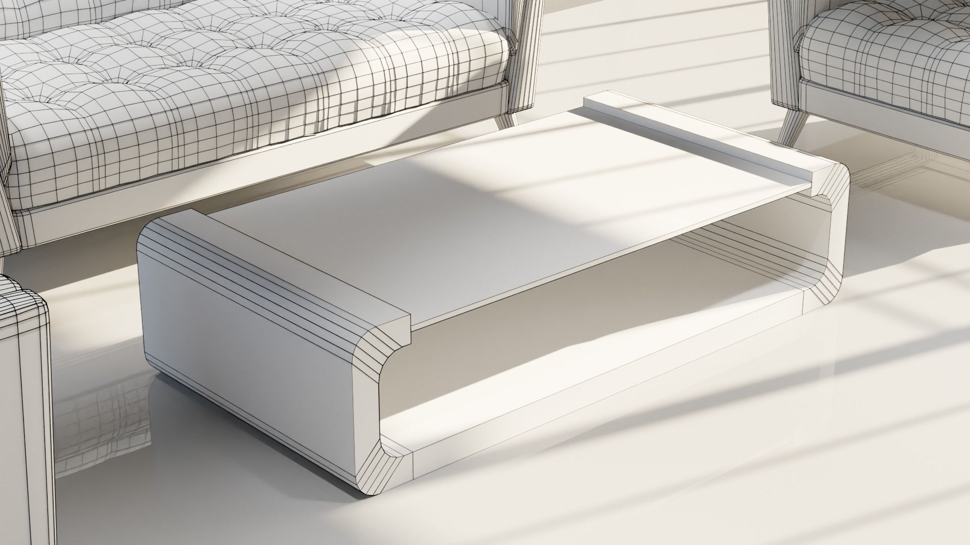 Sofa Set 10 Low-poly 3D model_13