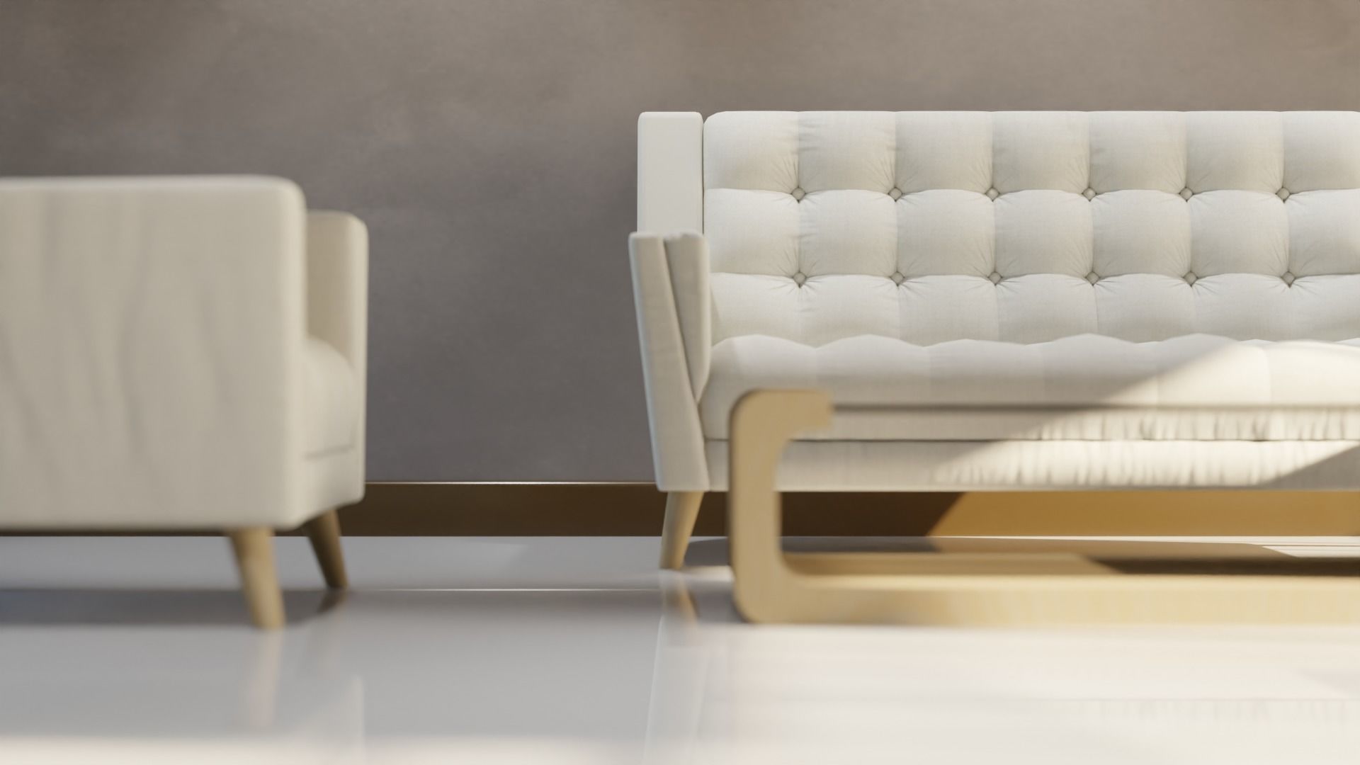 Sofa Set 10 Low-poly 3D model_14