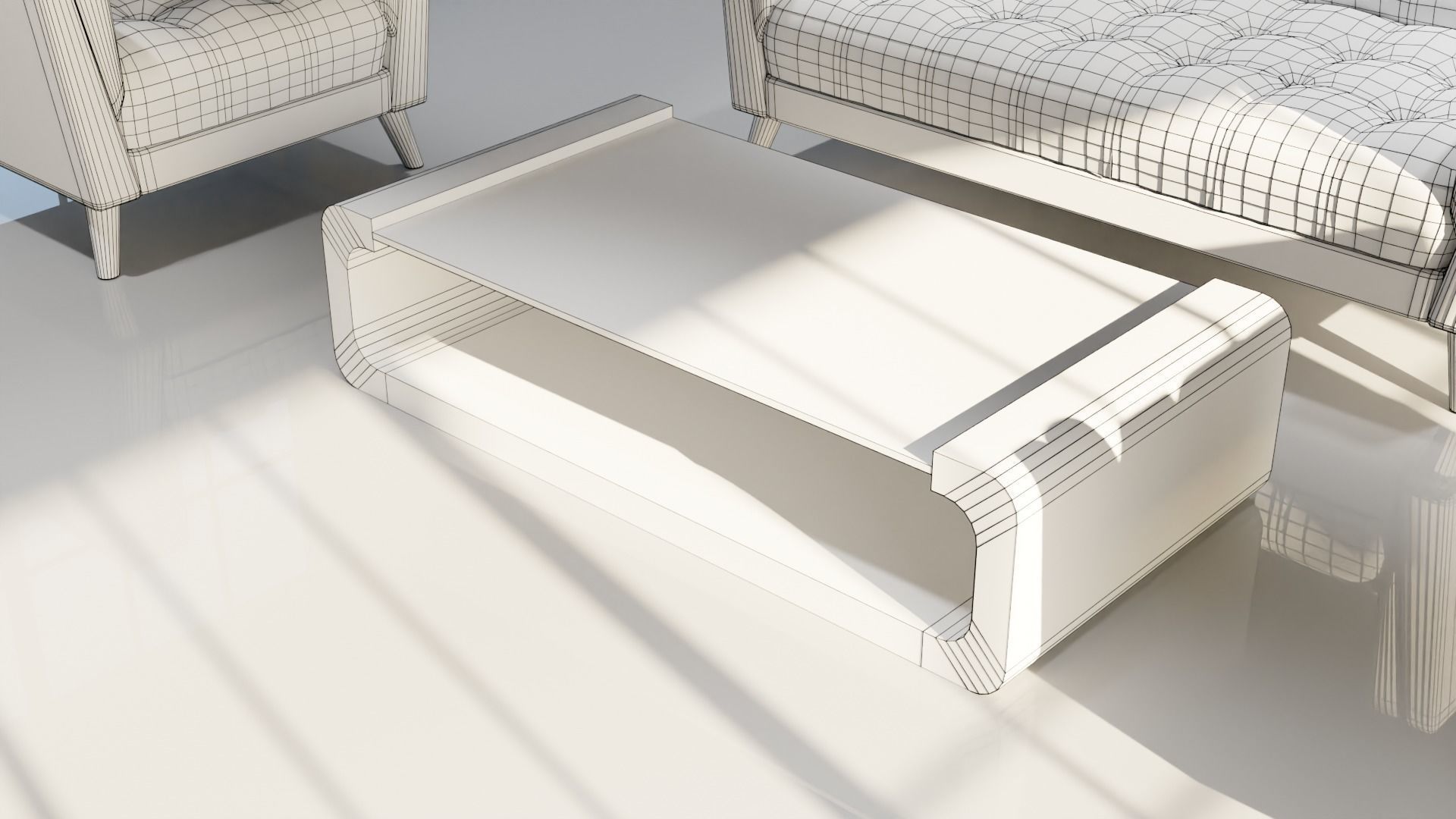 Sofa Set 10 Low-poly 3D model_21