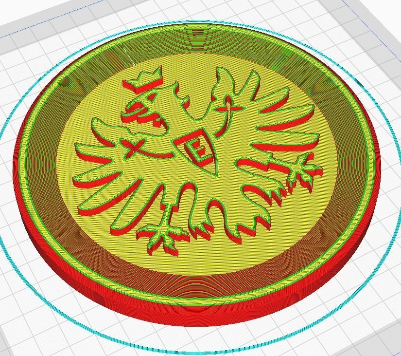 Eintracht Frankfurt Wall Sign 3D print model_9