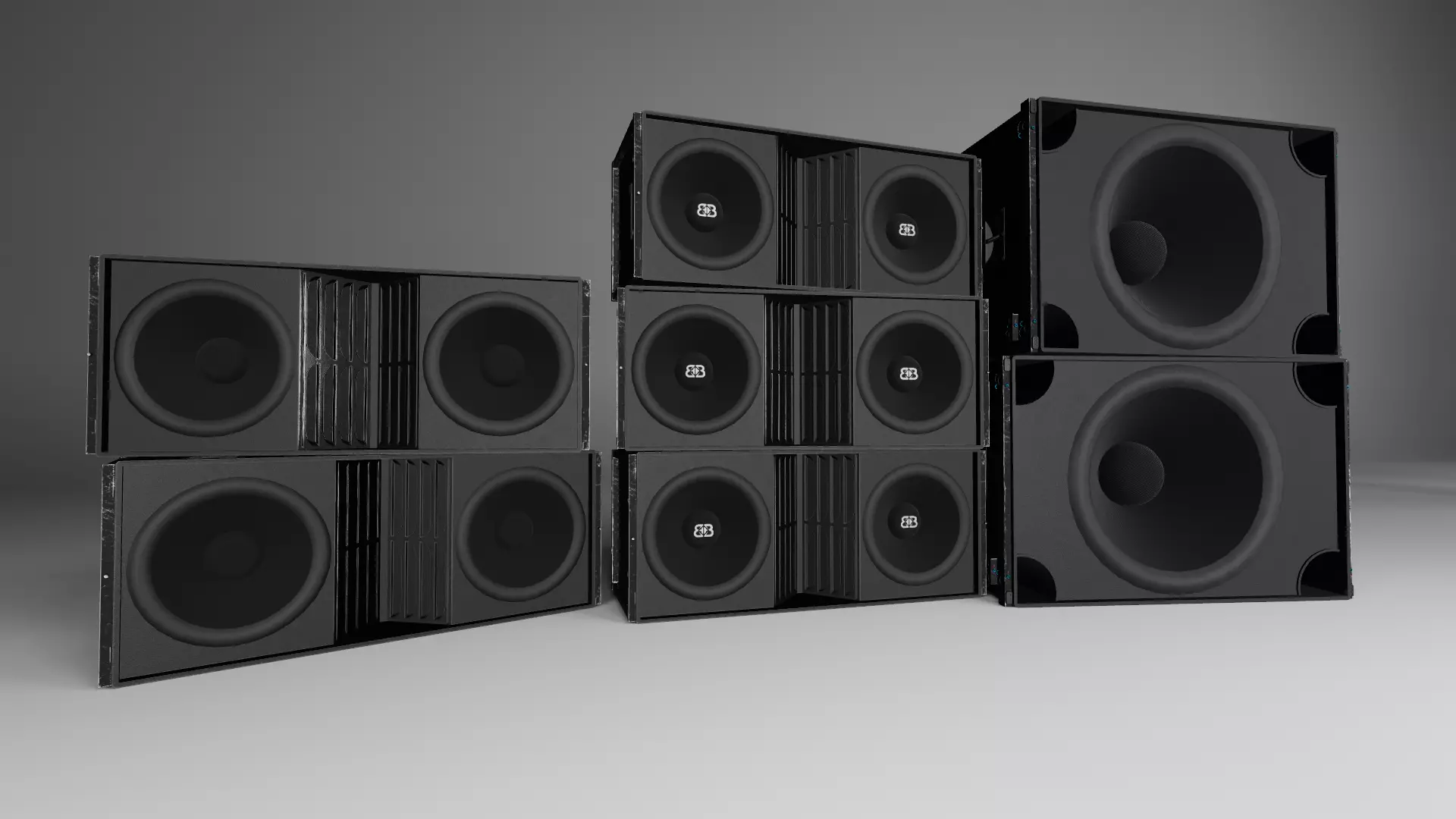 Banana Speakers v4 - BB4883 and BB4889 Low-poly 3D model_0
