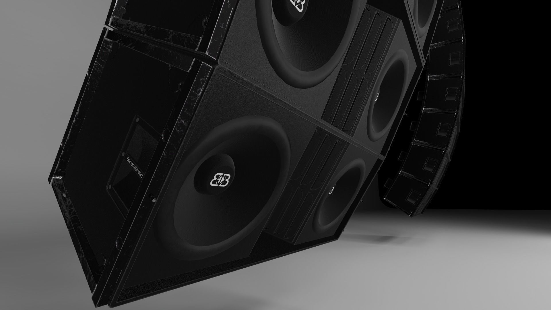 Banana Speakers v4 - BB4883 and BB4889 Low-poly 3D model_3