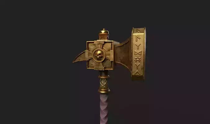 Karl Franz Warhammer Ghal Maraz Low-poly 3D model