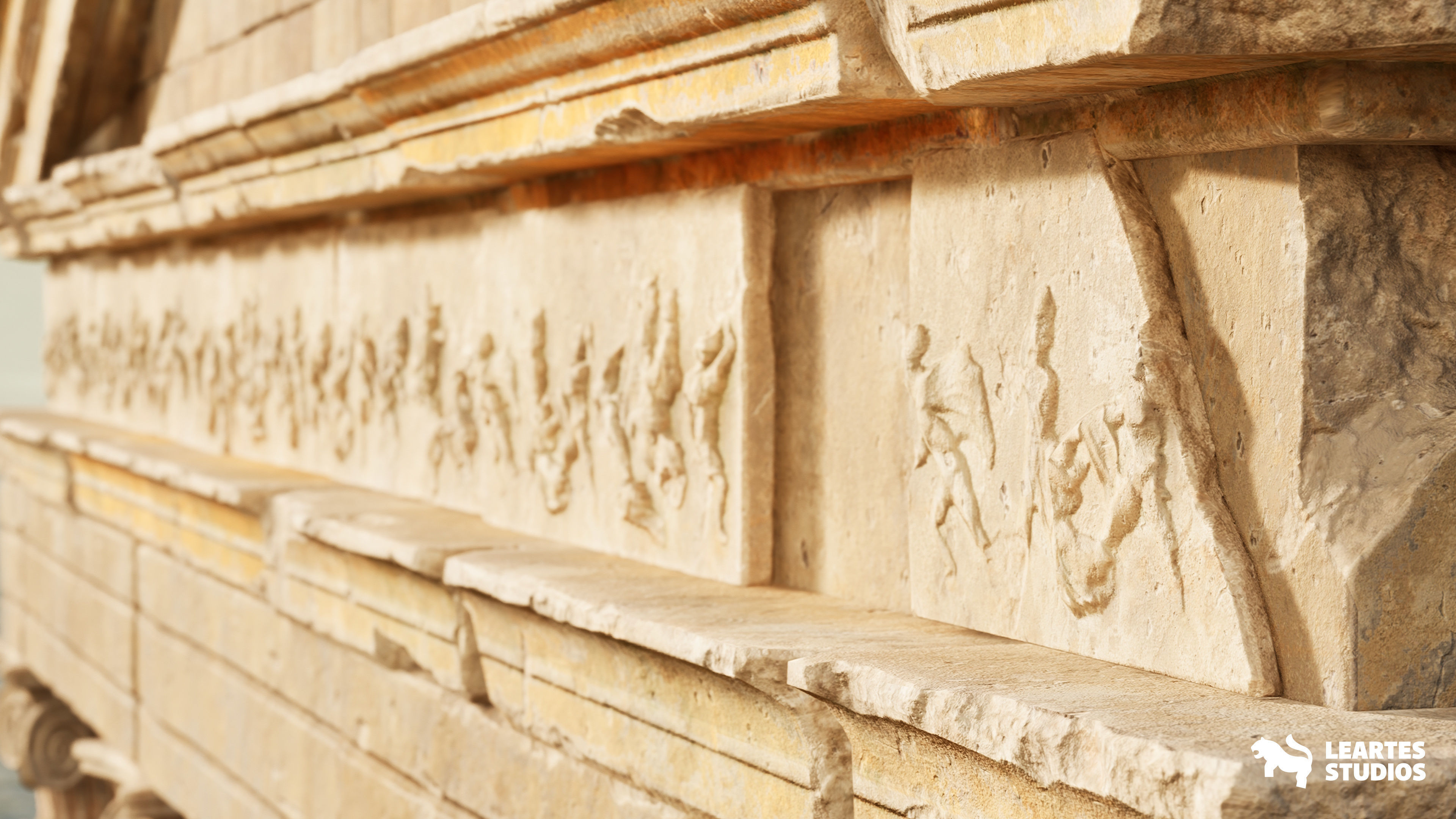 Roman Temple Ruins Low-poly 3D model_13