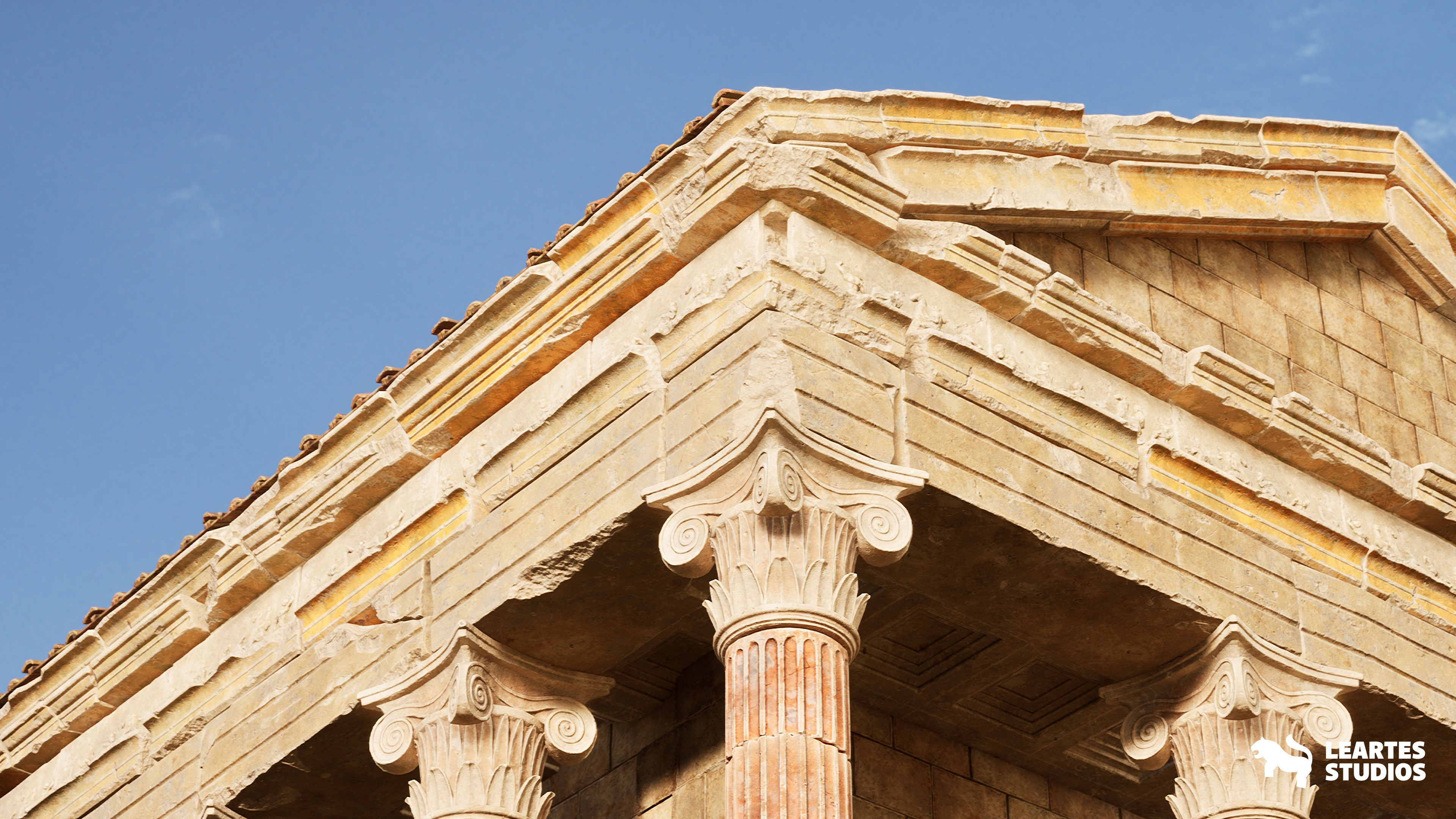 Roman Temple Ruins Low-poly 3D model_15