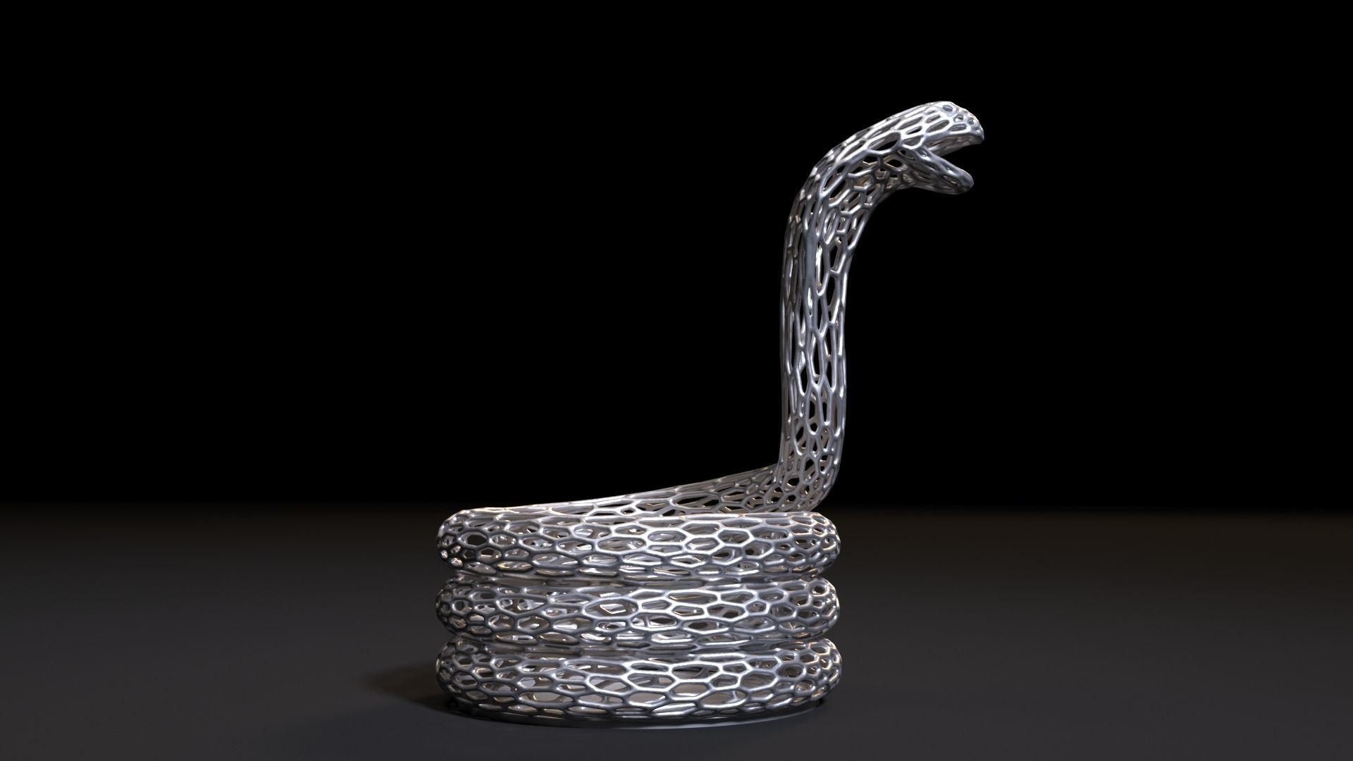 Planter snake 3D print model_10