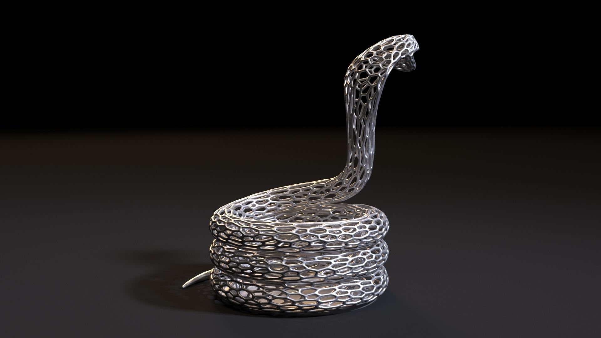 Planter snake 3D print model_9
