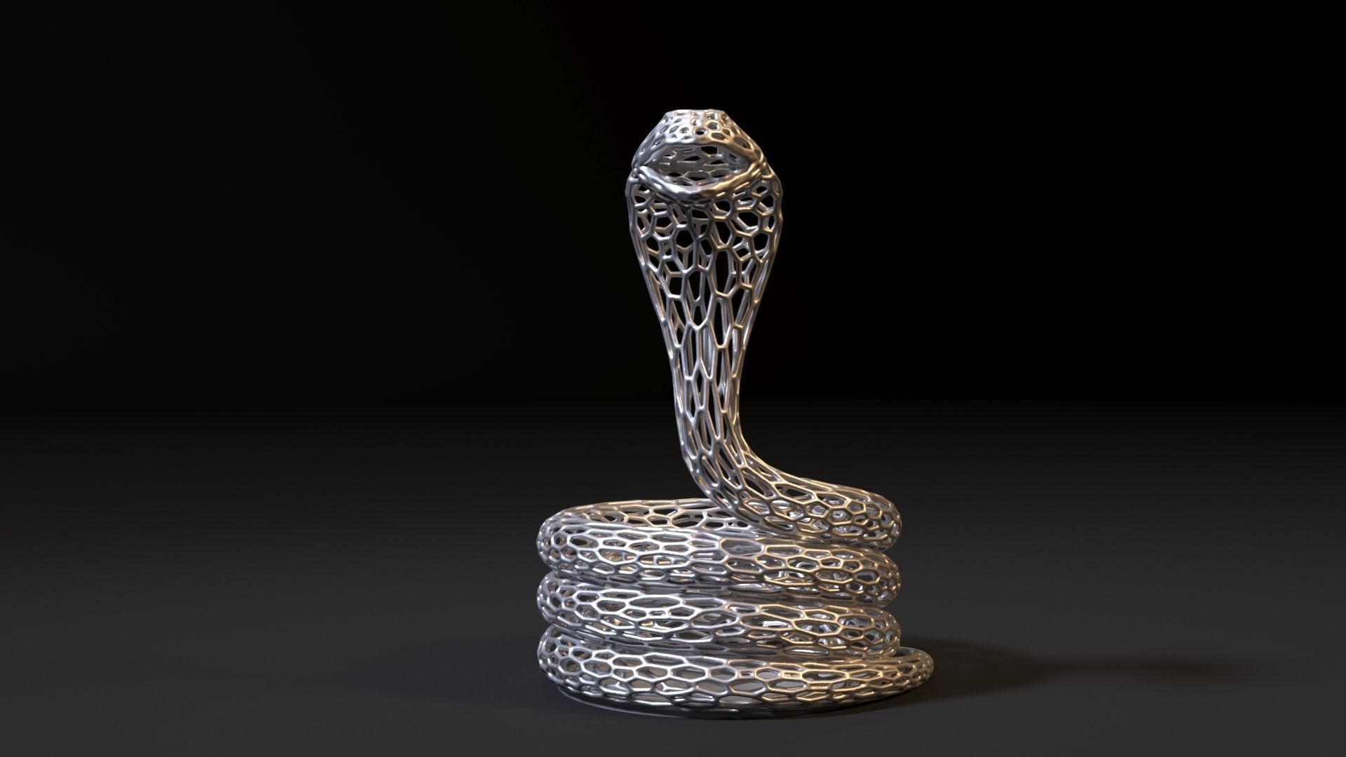 Planter snake 3D print model_12