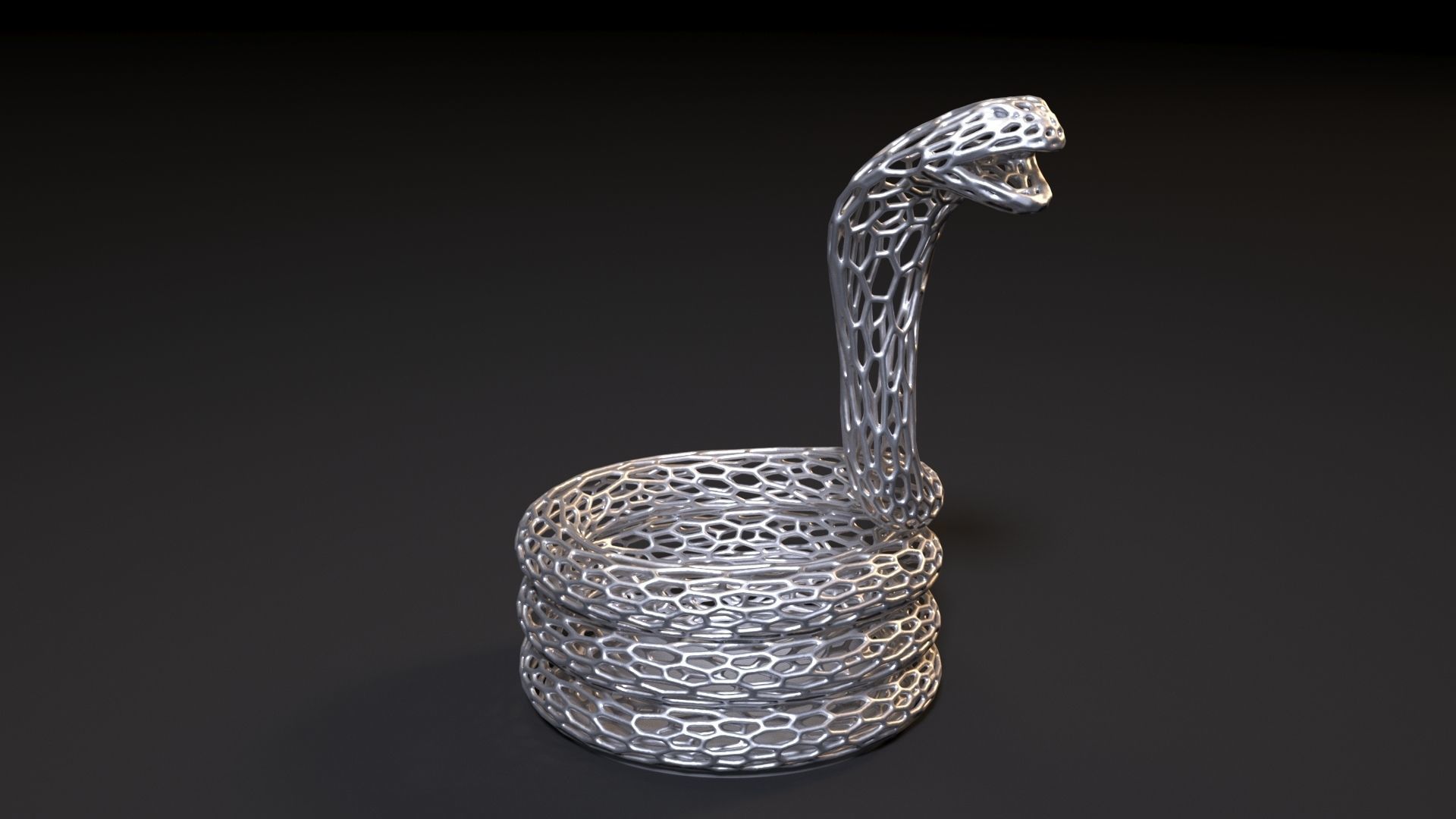 Planter snake 3D print model_11