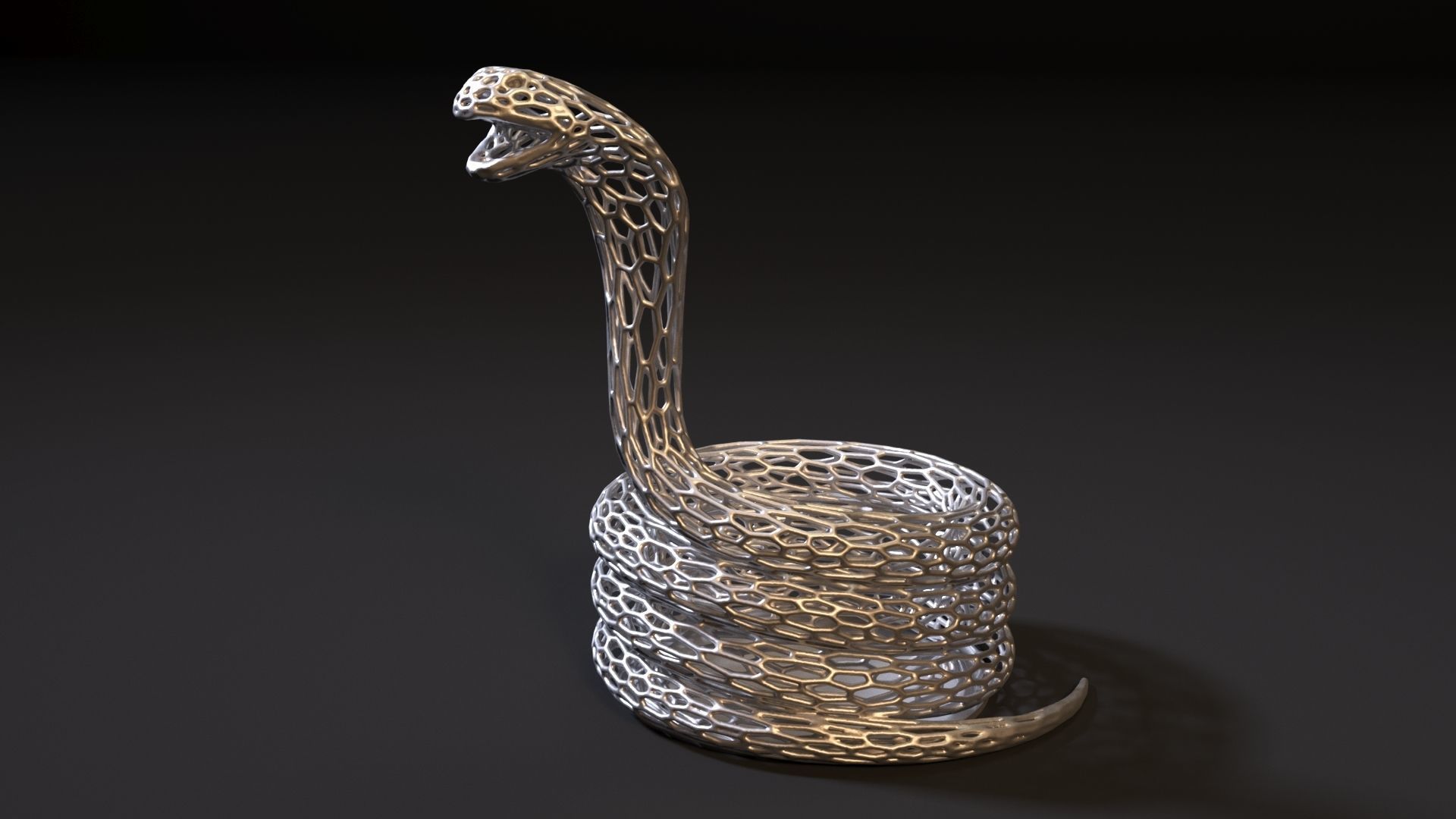 Planter snake 3D print model_1