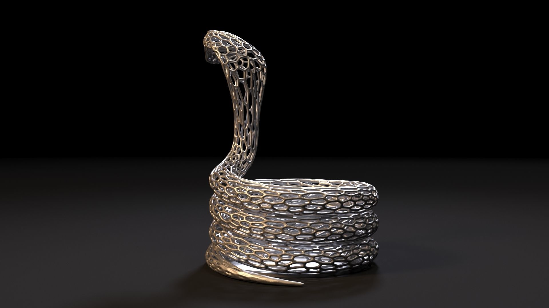 Planter snake 3D print model_7