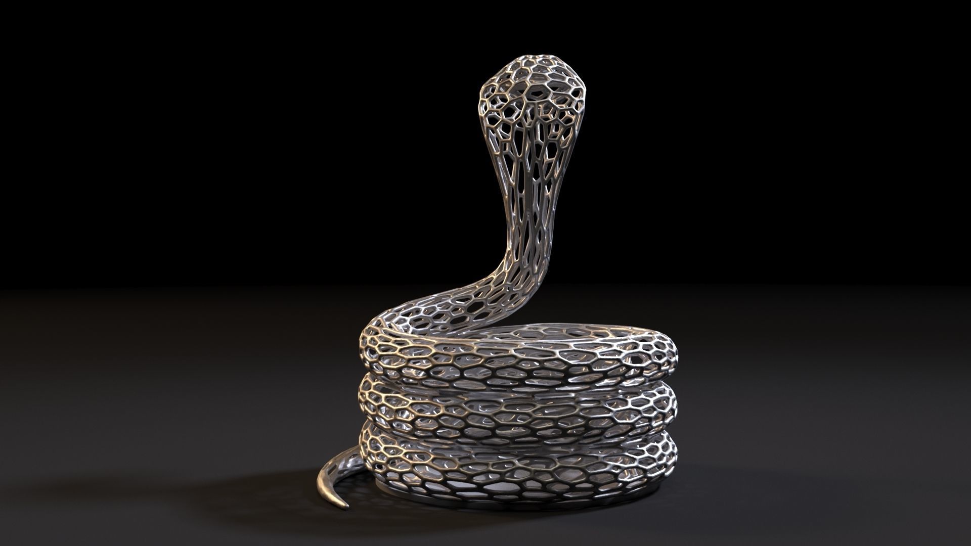 Planter snake 3D print model_8