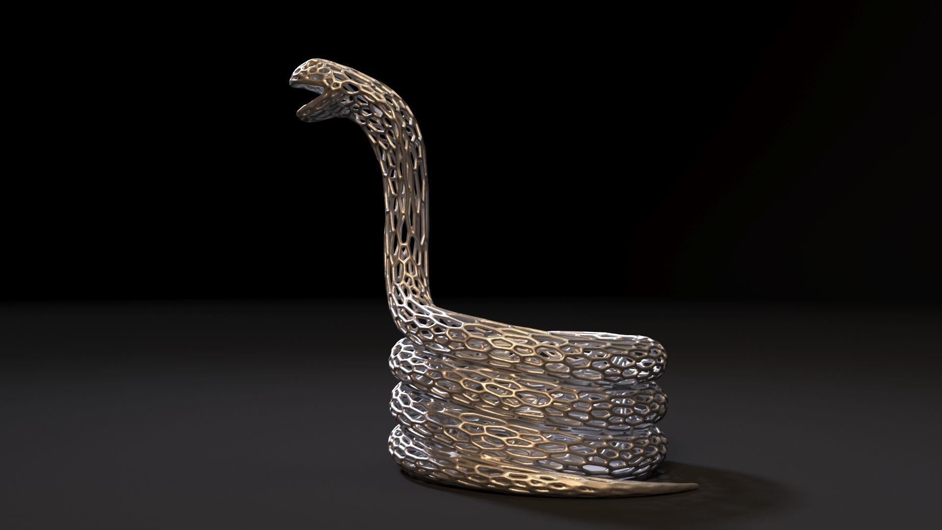 Planter snake 3D print model_6