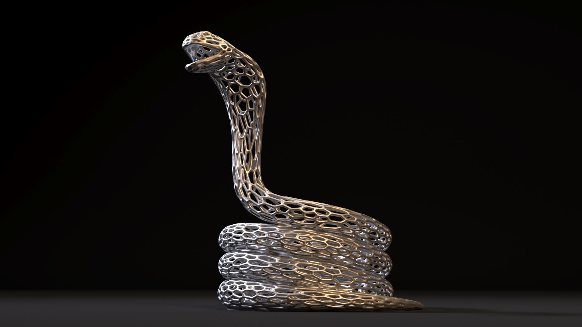 Planter snake 3D print model_14