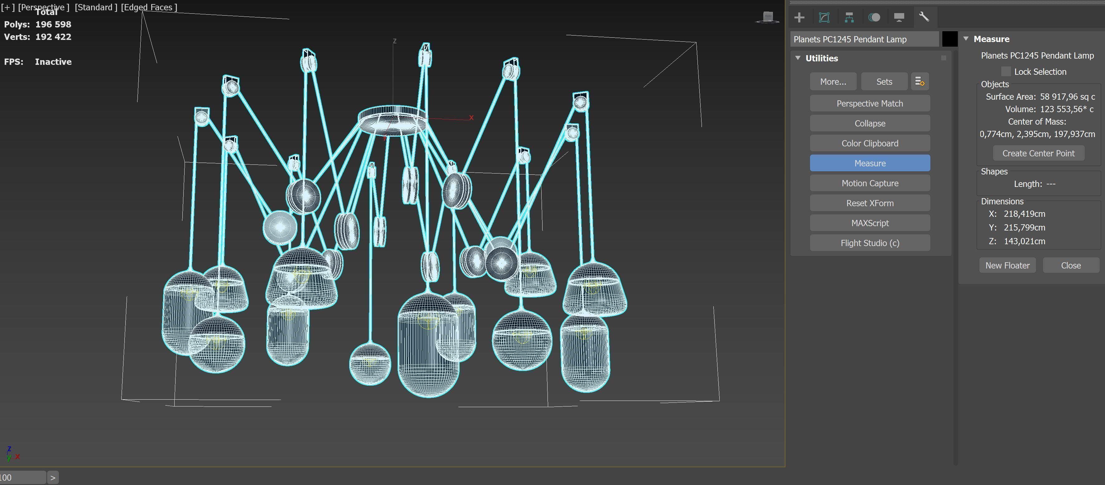 planets pendant lamp pc1243 pc1244 pc1245 by brokis 3D model_5