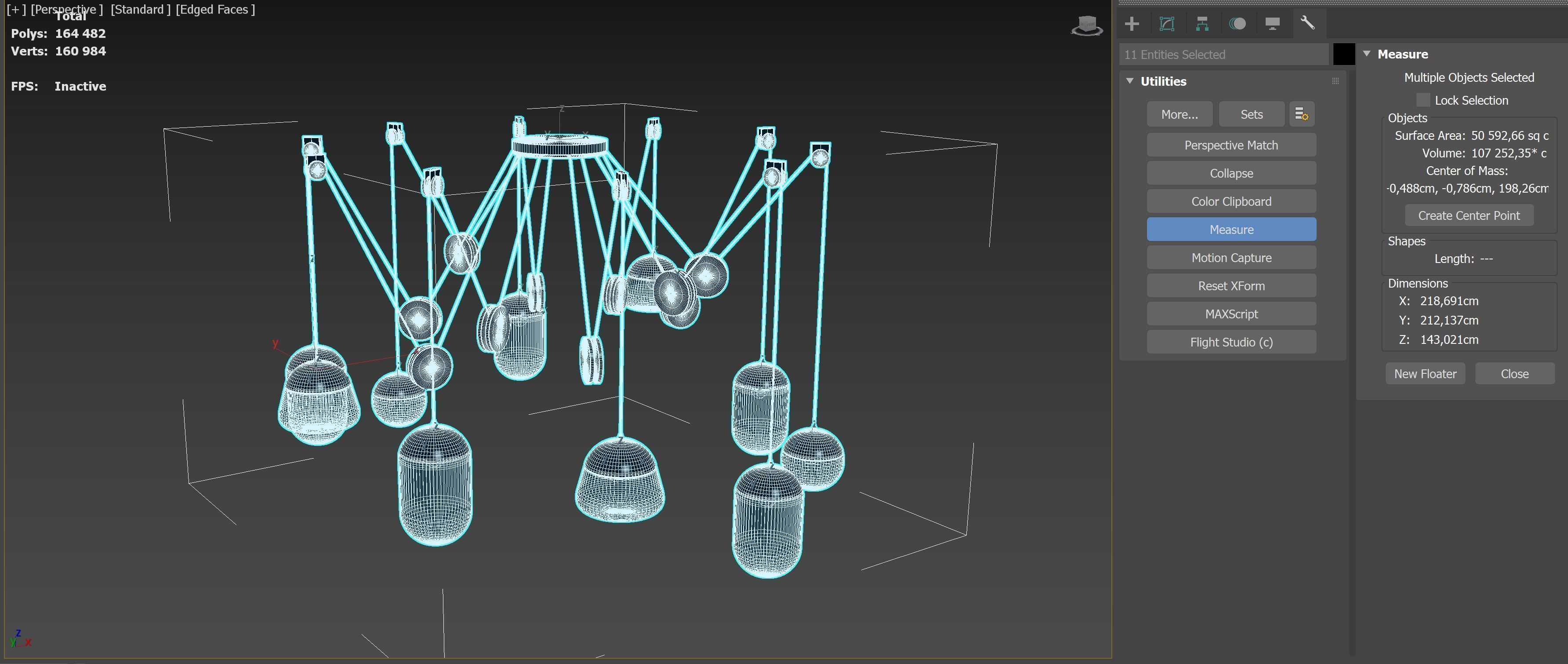 planets pendant lamp pc1243 pc1244 pc1245 by brokis 3D model_3