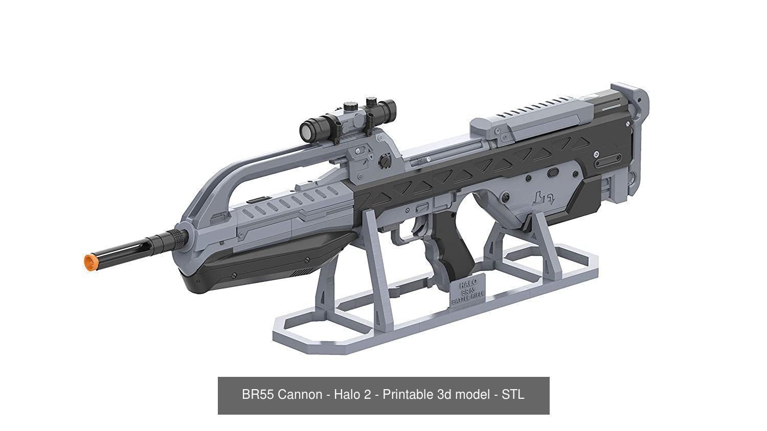 Halo - Rifles Set - 5 Printable models - STL - Personal Use 3D Model Collection_1