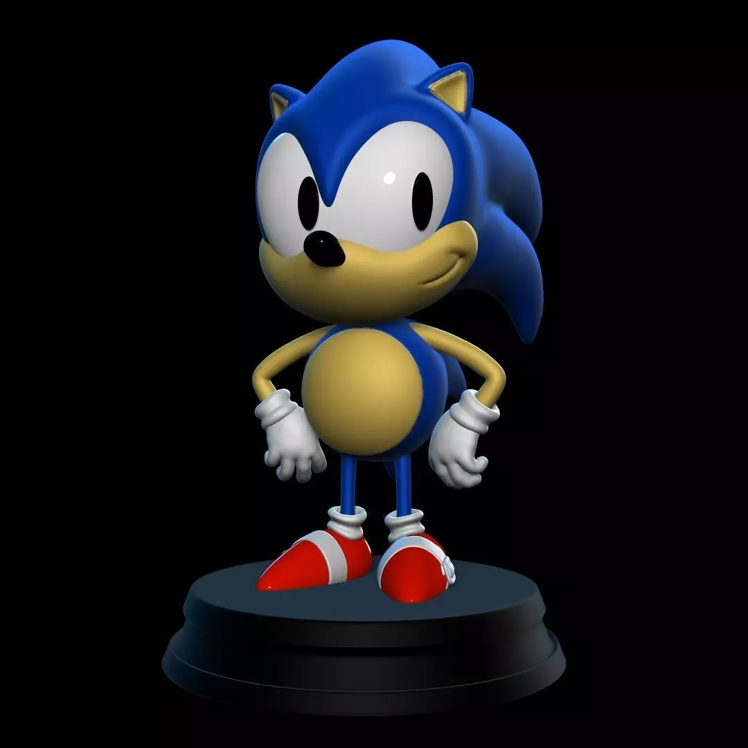 SONIC hedgehog figurine 3D print model_0