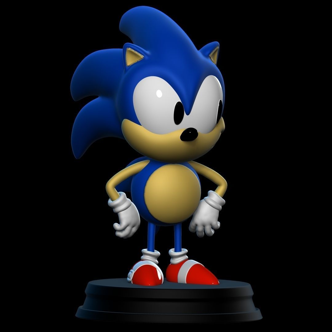 SONIC hedgehog figurine 3D print model_5