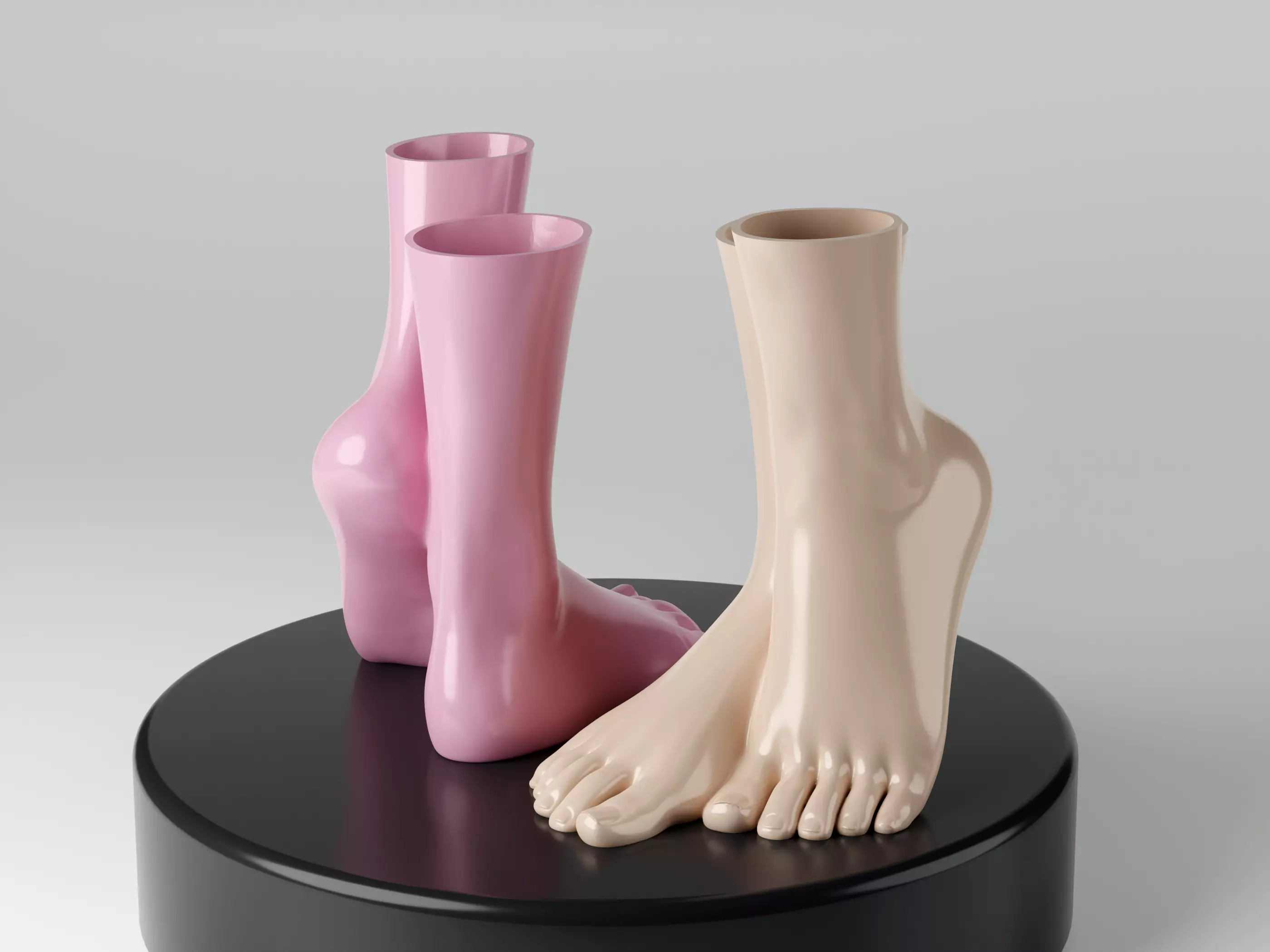 Foot vase - 3D print vase for home decoration 3D print model