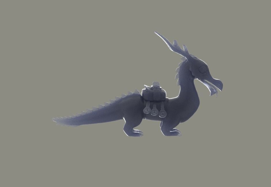 Osky the Ottragon Courier DOTA 2 3D Model 3D print model_2