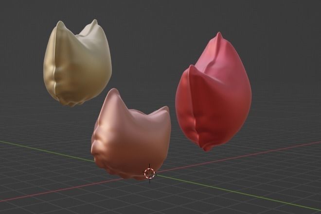 Cat Head Icon Balloon Low-poly 3D model 3D print model_4