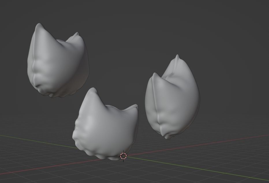 Cat Head Icon Balloon Low-poly 3D model 3D print model_7