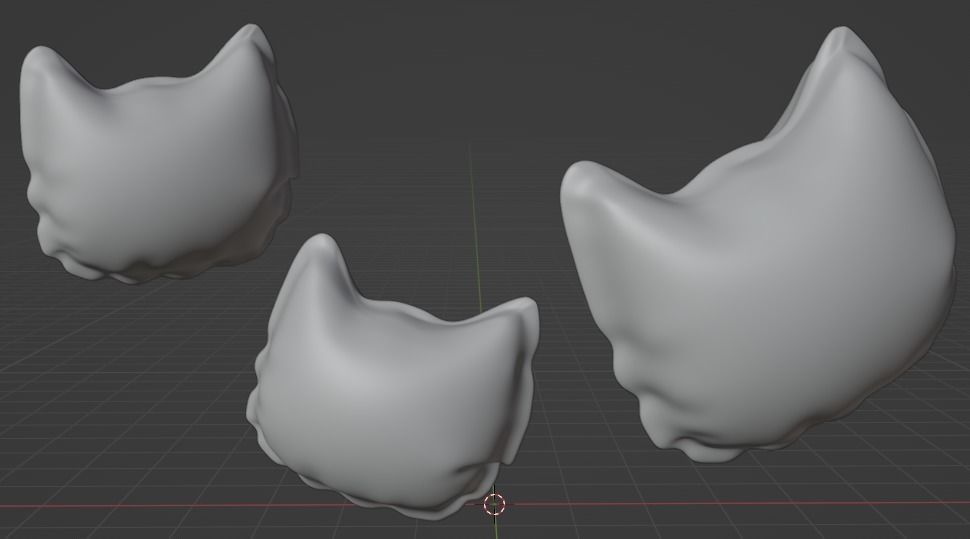 Cat Head Icon Balloon Low-poly 3D model 3D print model_2