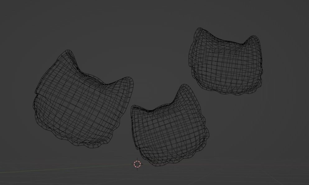 Cat Head Icon Balloon Low-poly 3D model 3D print model_6