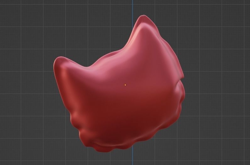 Cat Head Icon Balloon Low-poly 3D model 3D print model_8