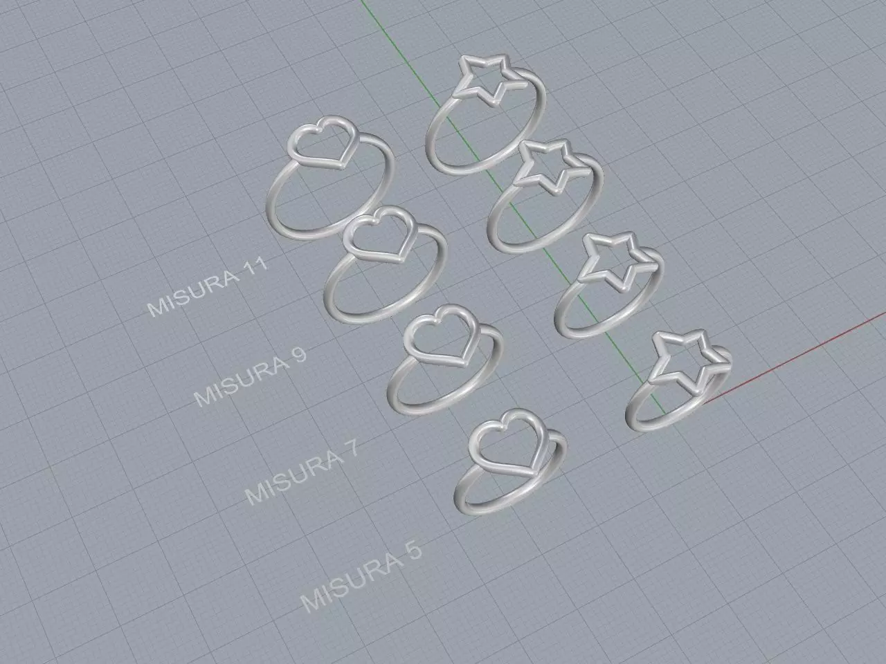 Minimalist design rings 3D print model_0