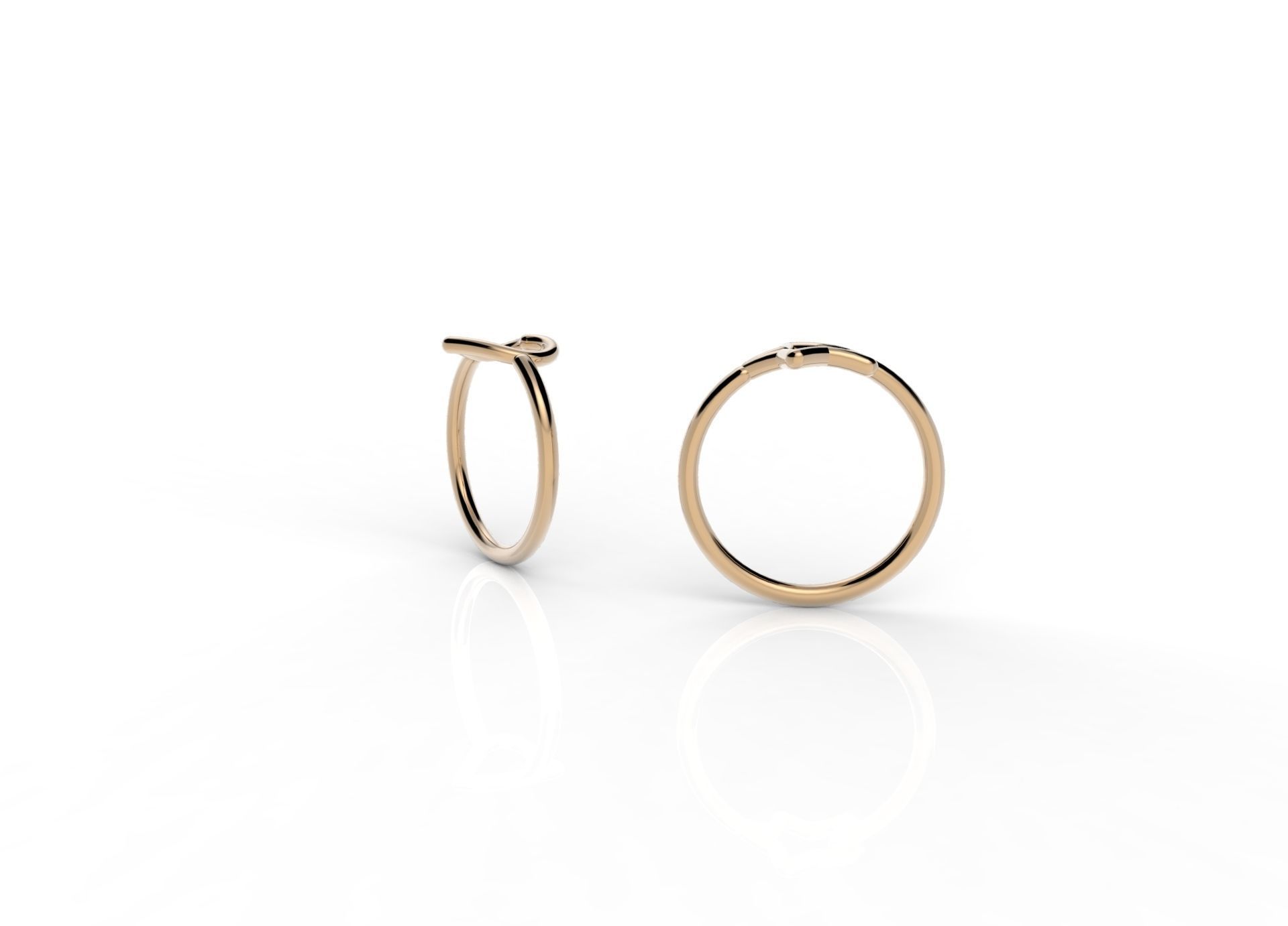 Minimalist design rings 3D print model_7